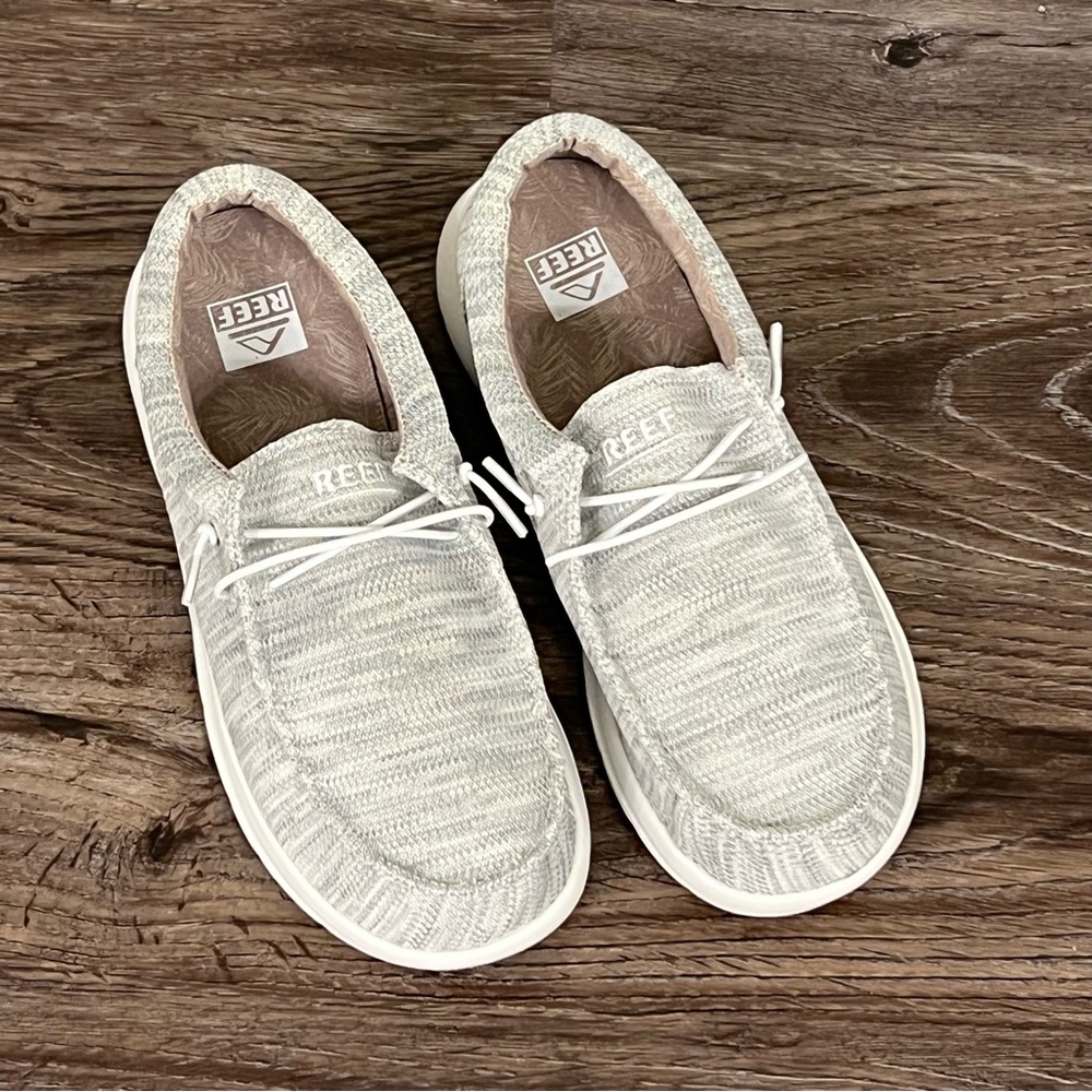 Reef KIDS CUSHION COAST Grey/White Slip Ons